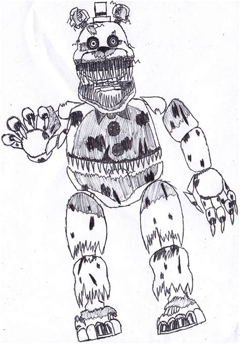 F Naf 4 Nightmare Coloring Pages Coloring Pages