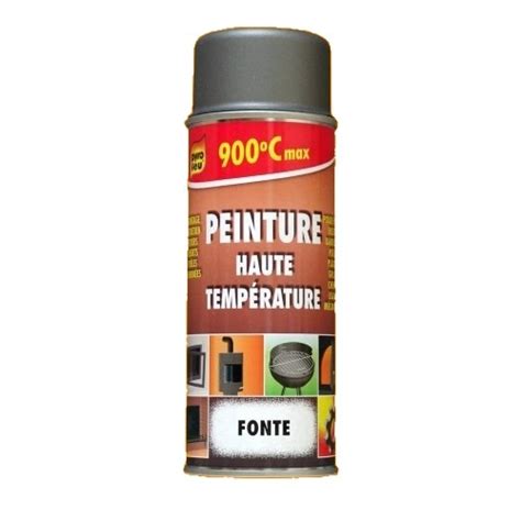 Bombe de peinture gris fonte haute température