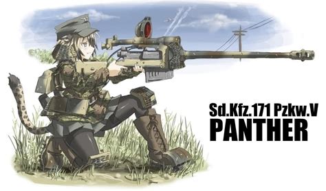 Panzer Panther Gijinka Moe Anthropomorphism Anime Tank Anime