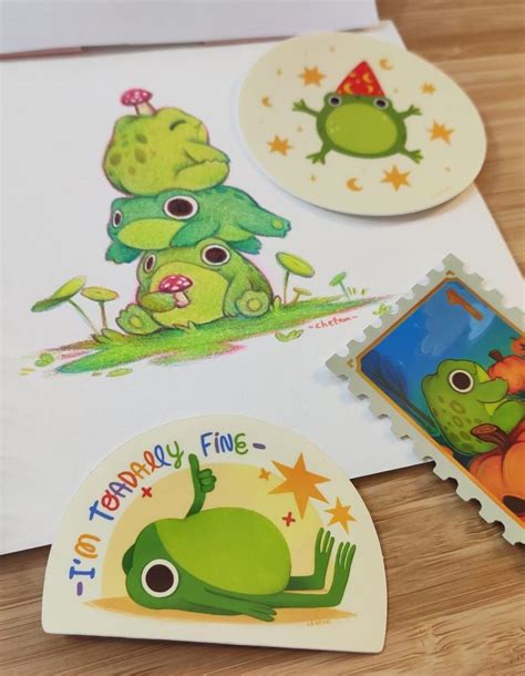 Chetom Patreon Frog Art Sticker Art Cute Drawings