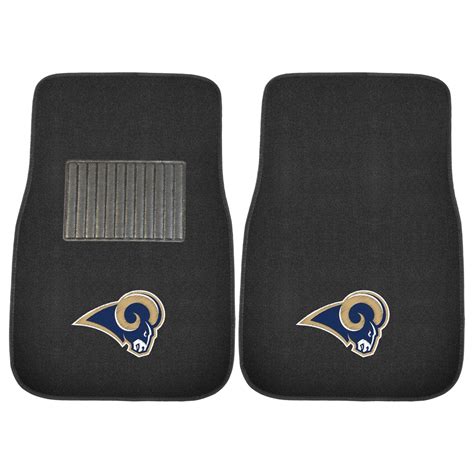 Fanmats Nfl Los Angeles Rams 2 Piece Embroidered Car Mats