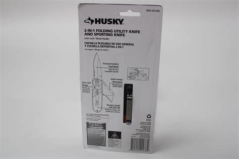 Husky 2 In 1 Folding Utility Knife And Sporting Knife Property Room