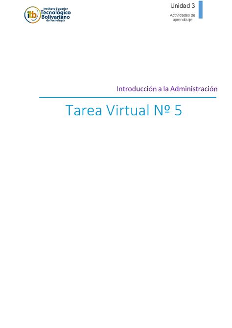 Tarea Ape Tarea Virtual Actividades De Aprendizaje Tarea Virtual