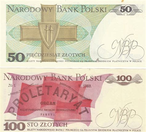 100 Zloty 1986 Banknoten Lot 2 Stück 50 und 1988 und MA Shops