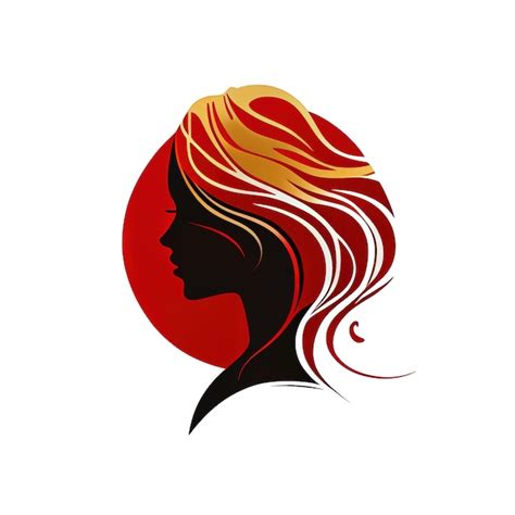 Silhueta de rosto de mulher ondas para logotipo de salão de beleza