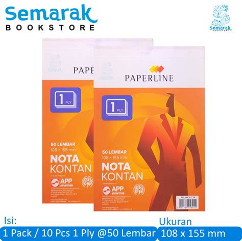 Paperline Nota Kontan Kecil Ply Ncr X Mm Pack Pcs