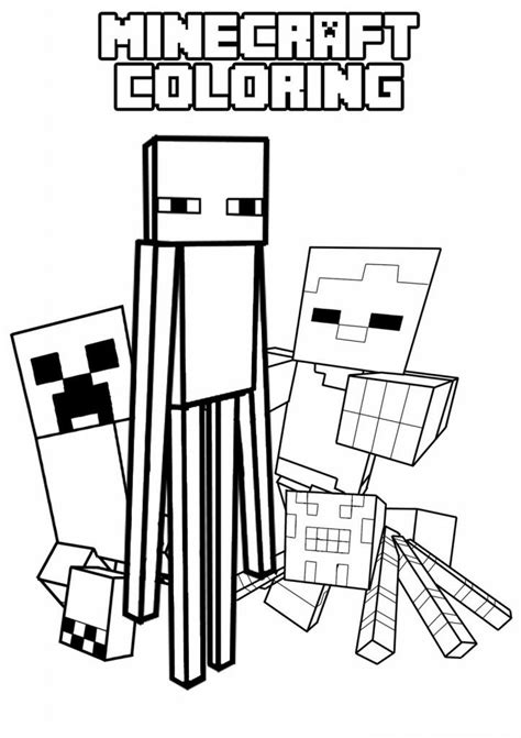 Minecraft Coloring Pages For Kids Coloring Home