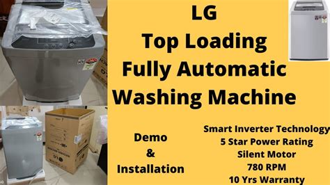 Lg Fully Automatic Washing Machine Demo Lg 65 Kg 5 Star Smart Inverter Fully Automatic Silver