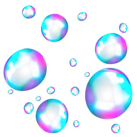 Multicolored Soap Bubbles 22935698 Png