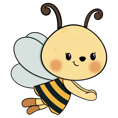 lindo personaje de diseño de dibujos animados de abeja 9636930 PNG