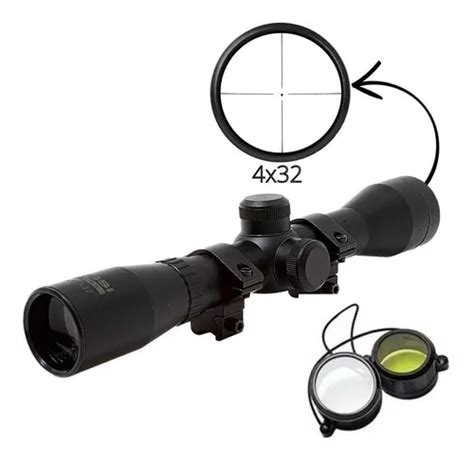 Mira Luneta Scope Rossi 4x32 Poly Suporte Mount De 11mm