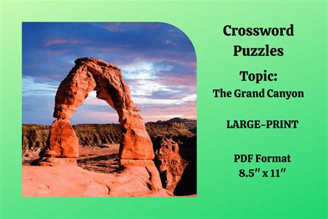 Crossword Puzzle The Grand Canyon Graphic By Joseph Varghese