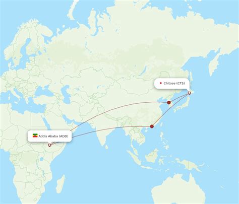 Flights From Addis Ababa To Sapporo Add To Cts Flight Routes