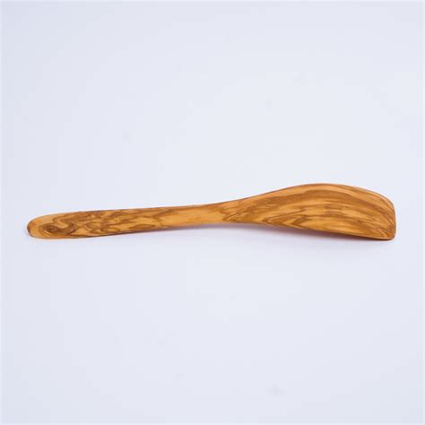 Olive Wood Curved Spatula Akwood Handmade Wooden Spatula Etsy