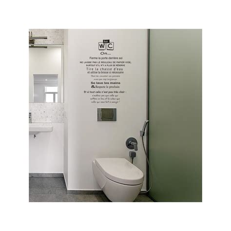 Stickers Muraux Toilettes Textes Sur Les R Gles Des Wc Par D Cor C Bo