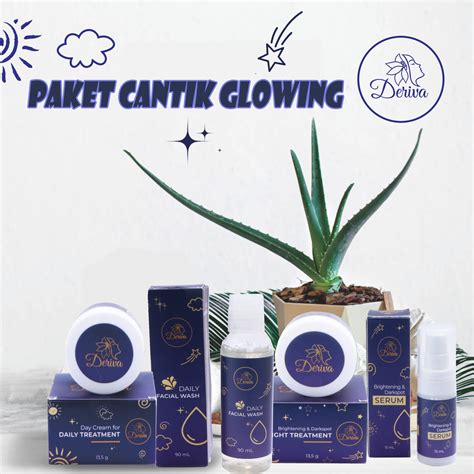 PAKET CANTIK GLOWING PAKET KOMPLIT CREAM FACIAL WASH SERUM DAY