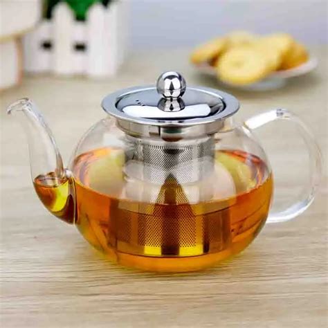 High Quality Glass Teapot With Stainless Steel Infuser And Lid Borosilicate Glass Tea Pots