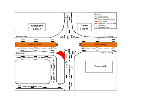 Traffic Notice: Road Closure and Traffic Diversion at Slip Road Jalan Doktor U1/67 (Shah Alam ...