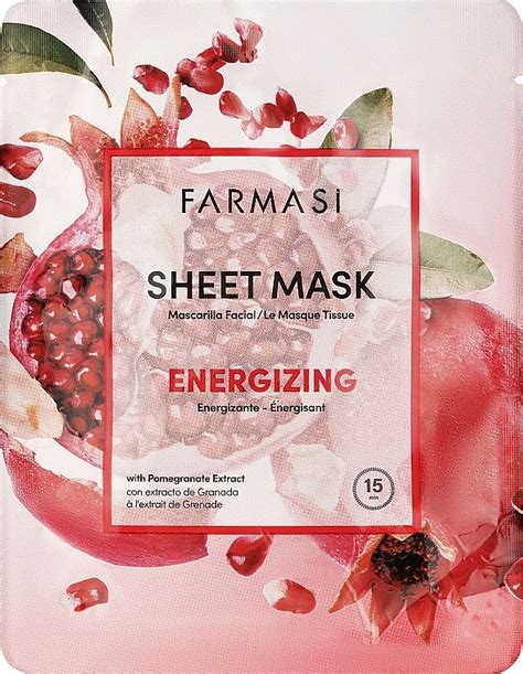 Energizing Face Mask With Pomegranate Extract Farmasi Dr C Tuna Sheet