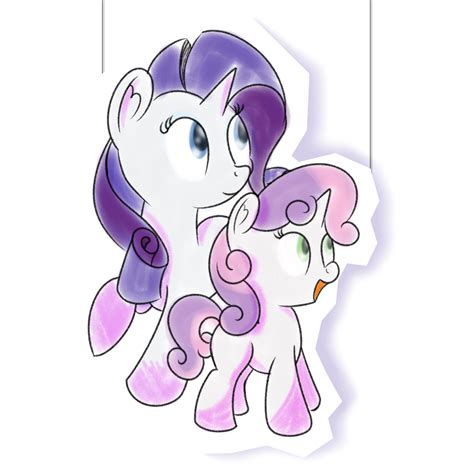 Rarity and Sweetie Belle by Vaetan on DeviantArt