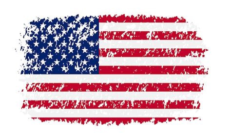 Amerikanische Flagge Im Grunge Stil Premium Vektor