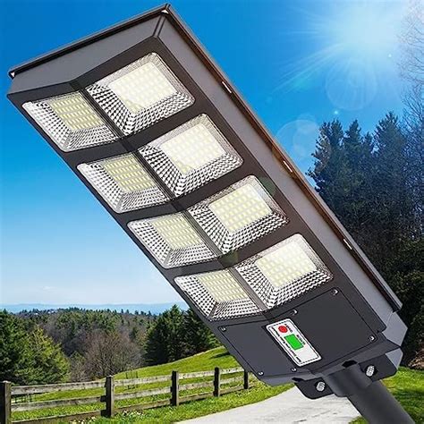 Lampadaires solaires d extérieur étanches 800 W LED du crépuscule à l