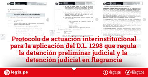 Protocolo De Actuación Interinstitucional Para La Aplicación Del D L