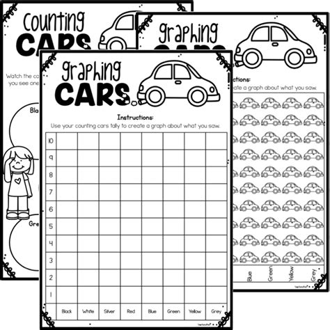 Counting Cars Graphing Templates Top Teacher