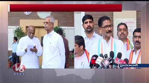 Congress Leaders Meet Election Commissioner Nagi Reddy And Complaints