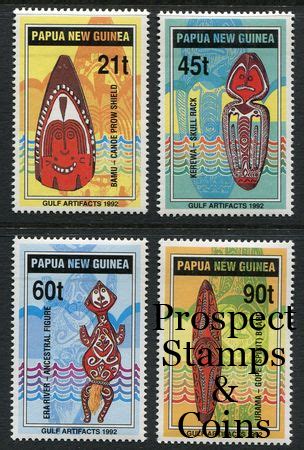 Stamps World Papua New Guinea MUH Stamps 1992 Gulf Artefacts 4