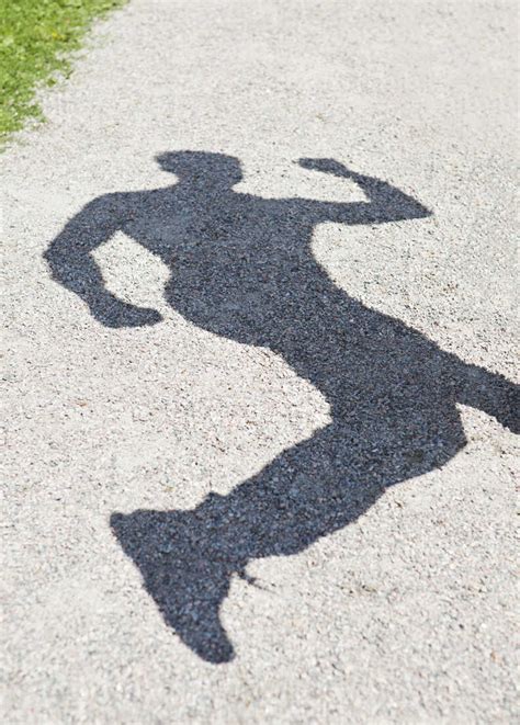 Running shadow stock photo