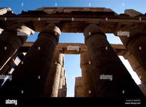 Columns Of The Great Hypostyle Hall Of The Temple Of Amun In The Karnak