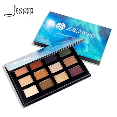 Jessup Paleta De Sombras De Ojos 12 Colores Brillo Natural Pigmento