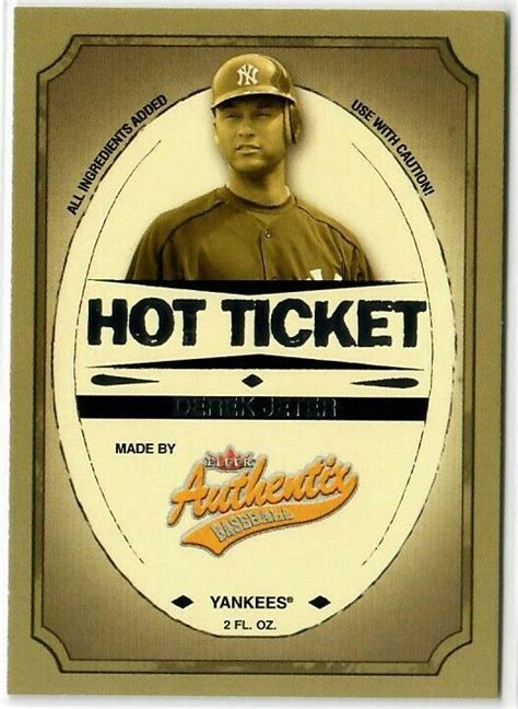 2005 Fleer Authentix Hot Ticket 1 Derek Jeter Yankees Free