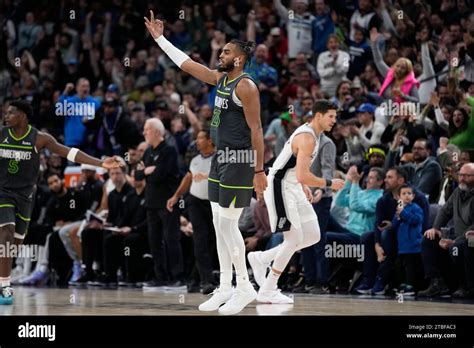 Minnesota Timberwolves Forward Troy Brown Jr 23 Celebrates After