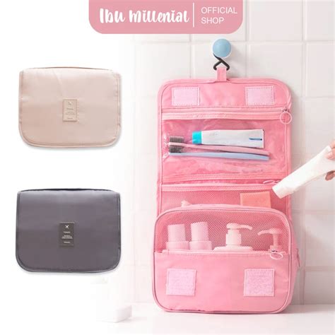 Jual Ibumillenial Tas Make Up Tas Flip Gantung Tas Travel Pouch