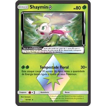 Shaymin Estrela Prisma Shaymin Prism Star 10 181 Foil Carta