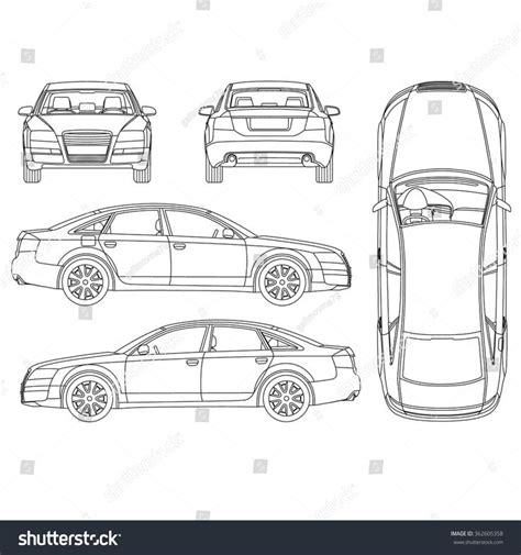 Car Outline Drawing Side View