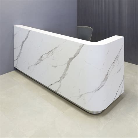 Custom Modern L Shape Curved Reception Desk Nola Desk Etsy