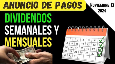 Anuncio De Pagos Etfs De Super Altos Dividendos Con Pagos Semanales Y