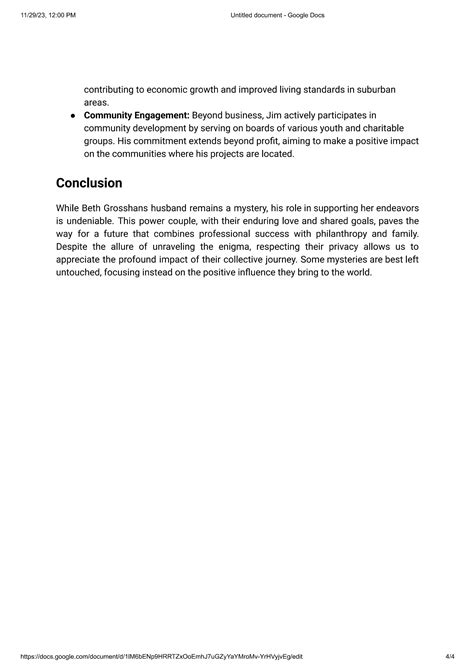 Unveiling The Supportive Force Behind Beth Grosshans Husband Success | PDF