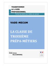 Les vademecums Troisième prépa métiers