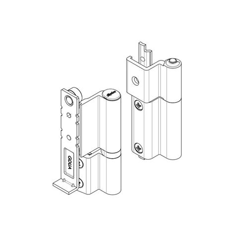 Paire de paumelle réversible Galicube FAPIM oscillo battant ral 9010