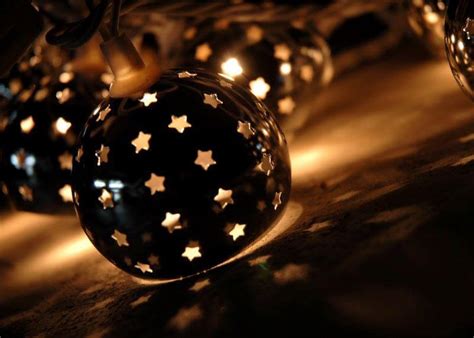 Punched Tin String Lights With Stars