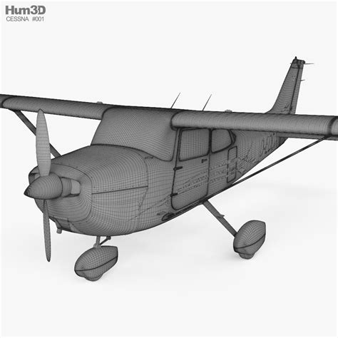 Cessna 172 Skyhawk With Hq Interior 3d Model Download Light Aircraft