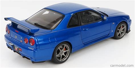 Autoart 77408 Scale 1 18 Nissan Skyline Gt R R34 V Spec Ii 2001 Bayside Blue Met