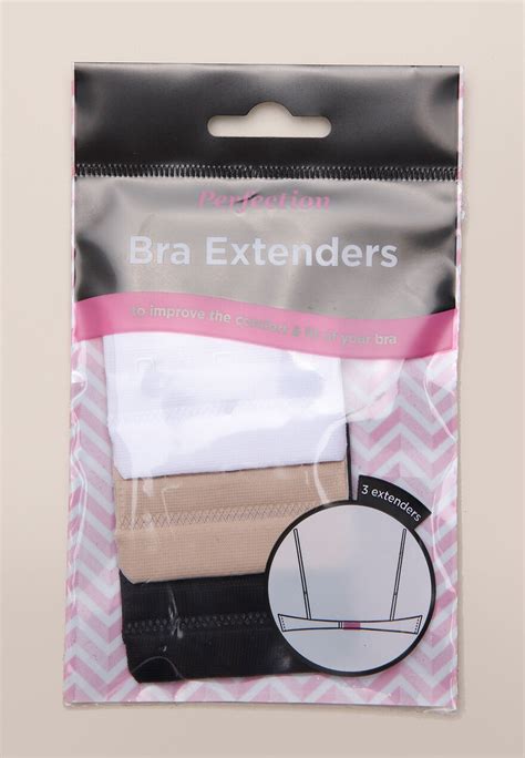 Womens Pk Black White And Nude Triple Bra Extenders Peacocks