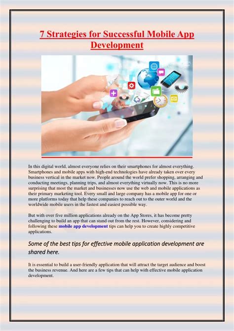Ppt 7 Strategies For Successful Mobile App Development Powerpoint