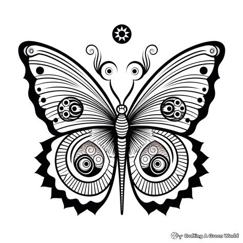 Butterfly Shaped Mandala Coloring Pages Free And Printable