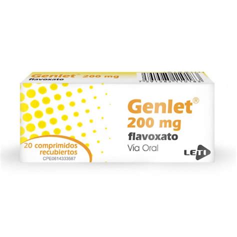 Genlet Flavoxato 200mg X 20 Comprimidos Leti Farmadon La Farmacia